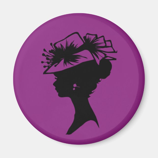 Aimant Lady in a Bonnet 35 Plum Purple AH2010 (Devant)