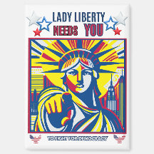 Lady Liberty a besoin de toi ! BG blanc contre l'o