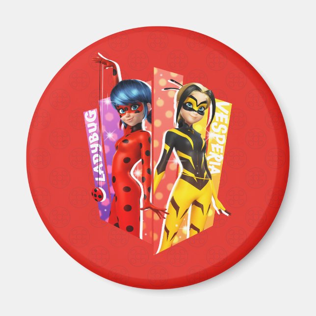 Aimant Ladybug et Vesperia Graphic (Devant)