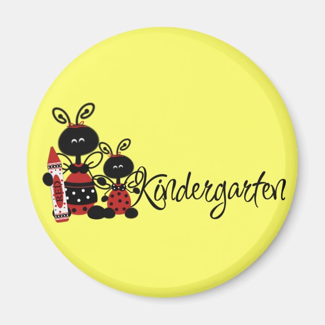 Aimant Ladybug Kindergarten Tshirts et cadeaux (Devant)