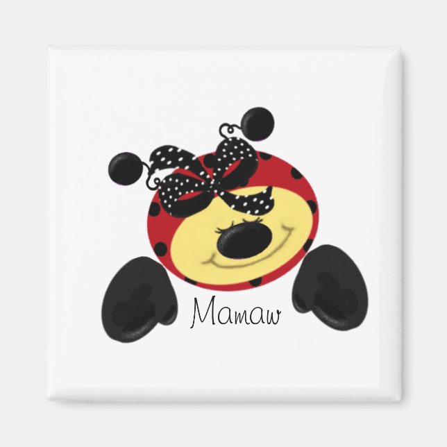 Aimant Ladybug Polka Mamaw (Devant)