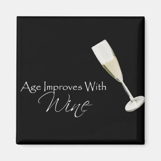 Aimant L'âge s'améliore avec le vin sur le noir