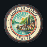 Aimant Lago di Como Italia Illustration Insigne d'Art de<br><div class="desc">Design vectoriel du lac de Côme. Le lac de Côme,  situé dans la région de Lombardie,  dans le nord de l'Italie,  est une station balnéaire haut de gamme connue pour ses paysages spectaculaires,  située au pied des Alpes.</div>