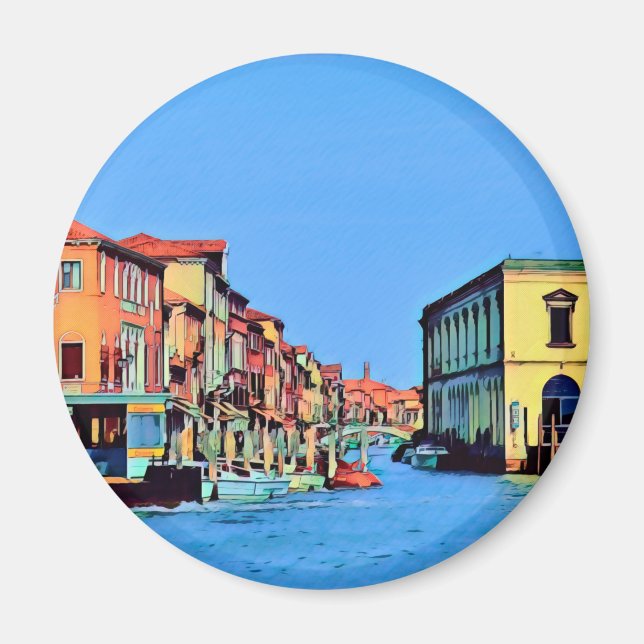 Aimant Lagon vénitien - MURANO - vue (Devant)