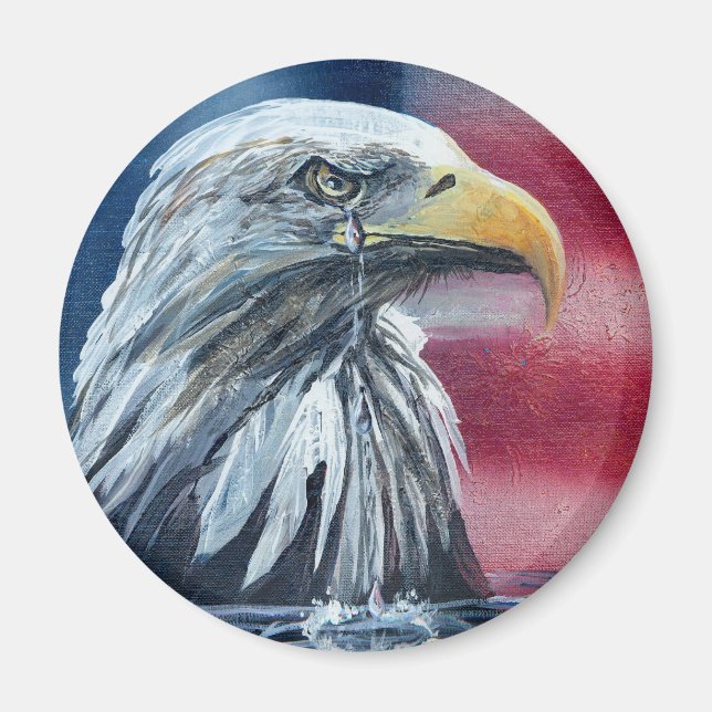 Aimant L'aigle américain pleure (Devant)