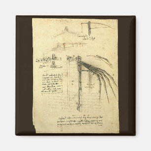 Aimant L'aile de Léonard de Vinci sur la machine volante 