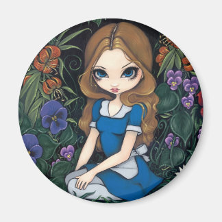Aimant L'aimant "Alice et les fleurs"