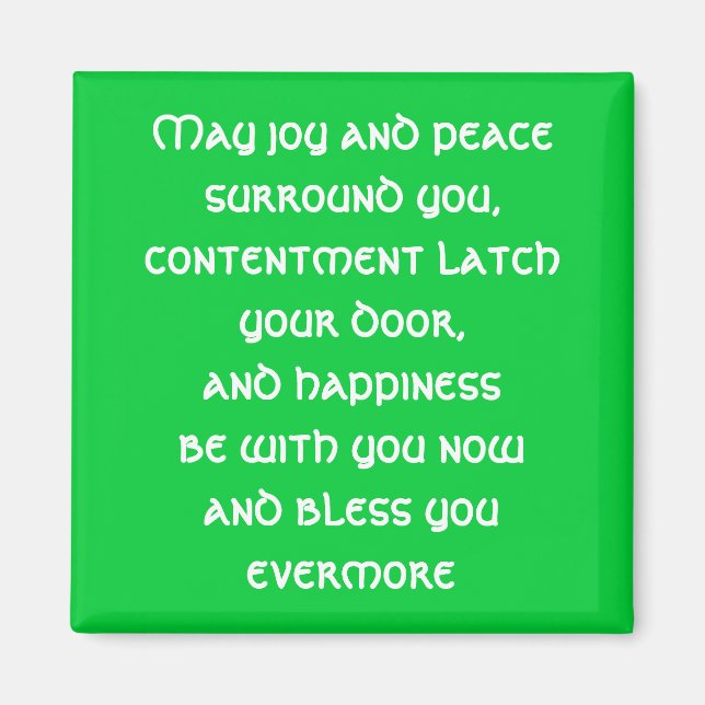 Aimant L'aimant de la bénédiction irlandaise (Devant)