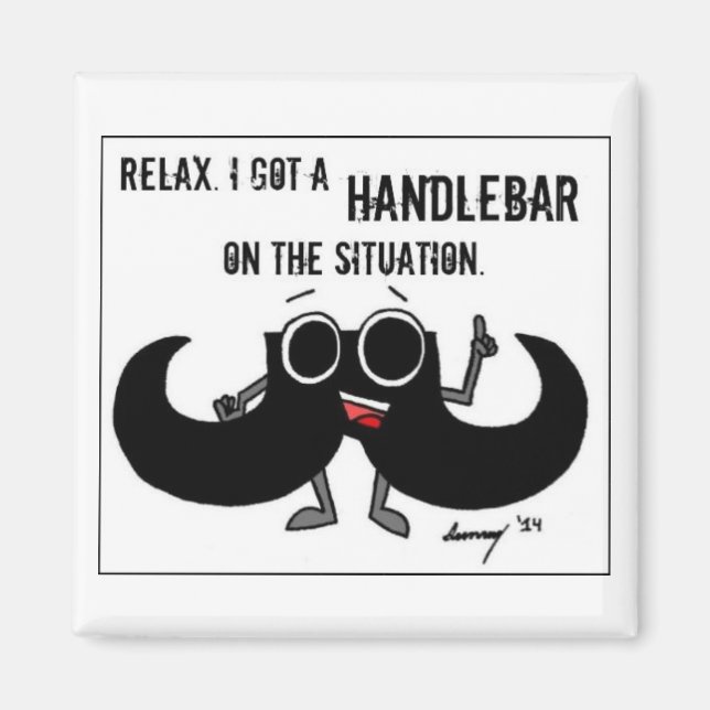 Aimant L'aimant de la moustache 'A UN HANDLEBAR SUR LA SI (Devant)