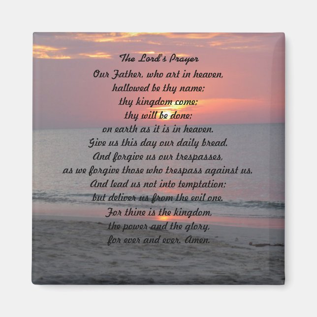 Aimant L'aimant de prière du Seigneur (Devant)