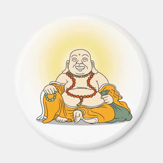 Aimant L'aimant du Bouddha Maitreya rire (Devant)