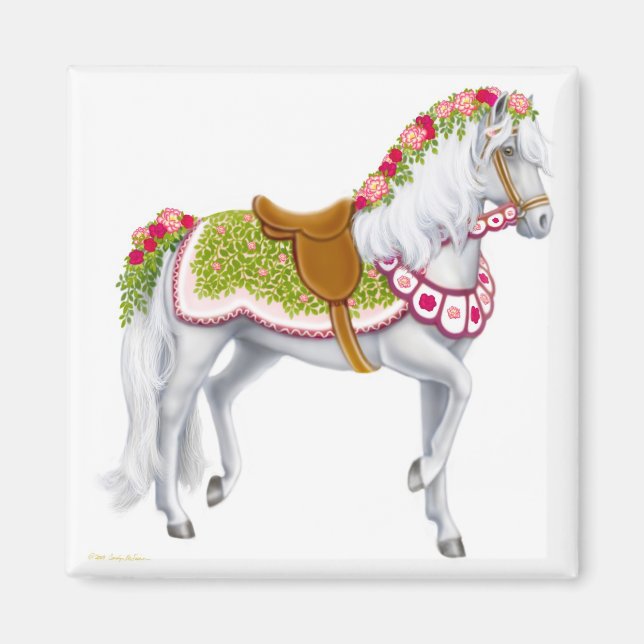 Aimant L'aimant du cheval Rose (Devant)