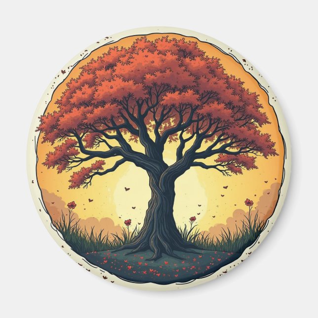 Aimant L'aimant frigorifique de l'arbre de vie (Devant)
