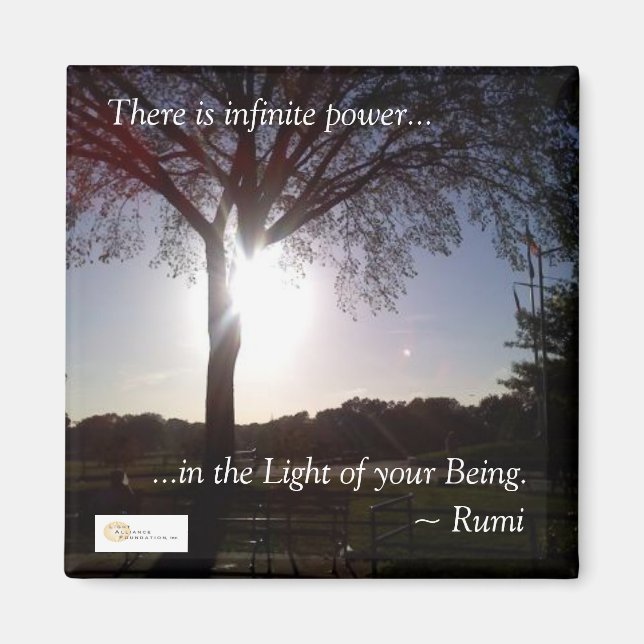 Aimant L'aimant Rumi "Lumière de votre être" (Devant)