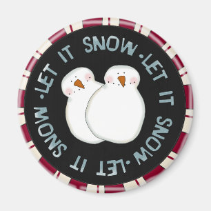 Aimant Laisser la neige Tshirts et cadeaux de vacances