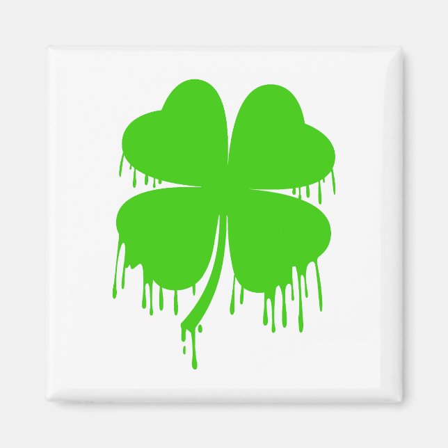Aimant Laisser quatre feuilles Clover (Devant)