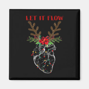 Aimant Laissez-Le Flow Funny Coeur Nourriture De Noël Pou