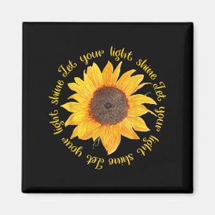 Aimant Laissez Votre Lumière Briller Tournesol Motivation