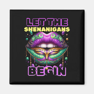 Aimant Laissons Les Shenanigans Commencer Mardi Gras Lips