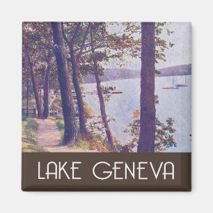 Aimant Lake Geneva, Wisconsin vintage scene