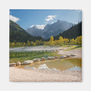 Aimant Lake Jasna in the Slovenian Alps in fall