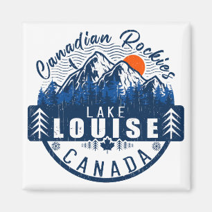 Aimant Lake Louise Canada Vintage Rétro Sunset Souvenir