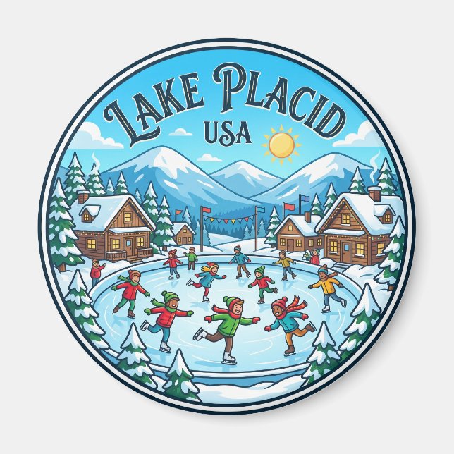 Aimant Lake Placid États-Unis (Devant)