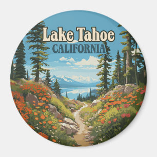 Aimant Lake Tahoe California Nevada Retro Travel