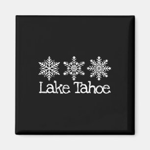 Aimant Lake Tahoe Mountain Ski Ski Ski Rustique Snowfl