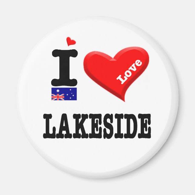 Aimant LAKESIDE - I Love (Devant)