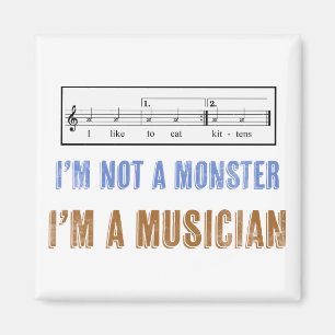 Aimant L'alphabétisation musicale compte, j'aime manger d