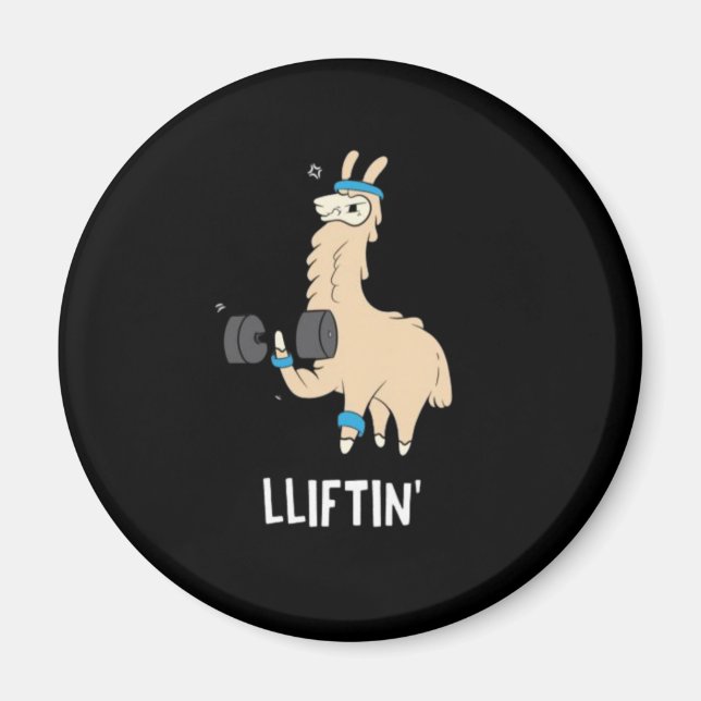 Aimant Lama dans la salle de gym - levage de poids (Devant)