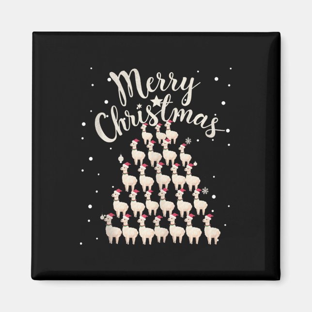Aimant Lama Xmas Tree Llamas Christmas Tree Débardeur1 (Devant)