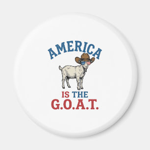 Aimant L'Amérique Est La Chèvre Patriotique G.O.A.T Chemi
