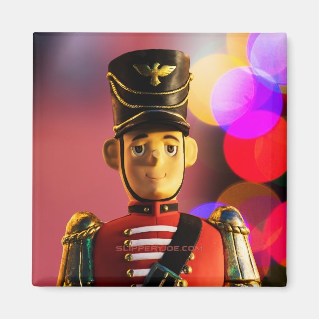 Aimant L'ami soldat de jouet classique de Noël de Slipper (Devant)