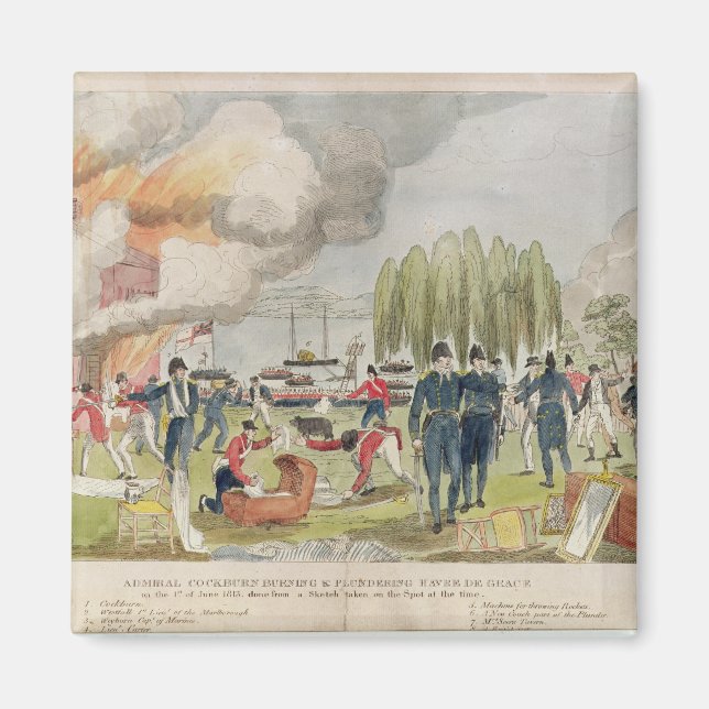 Aimant L'amiral Cockburn brûle et pillage (Devant)