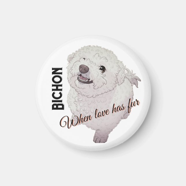 Aimant L'amour a Fur Bichon  (Devant)