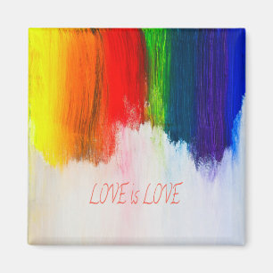 Aimant L'amour, c'est l'amour, la fierté arc-en-ciel LBG