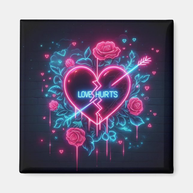Aimant L'amour de la Saint Valentin fait mal au coeur de  (Devant)
