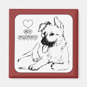 Aimant L'amour des chiots