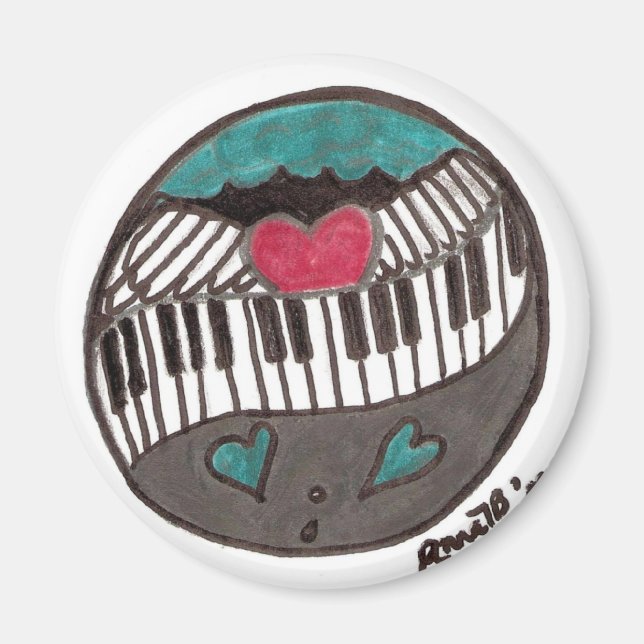 Aimant L'amour du piano T (Devant)