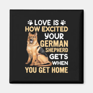 Aimant L'Amour Est Comme Excité Votre Berger Allemand