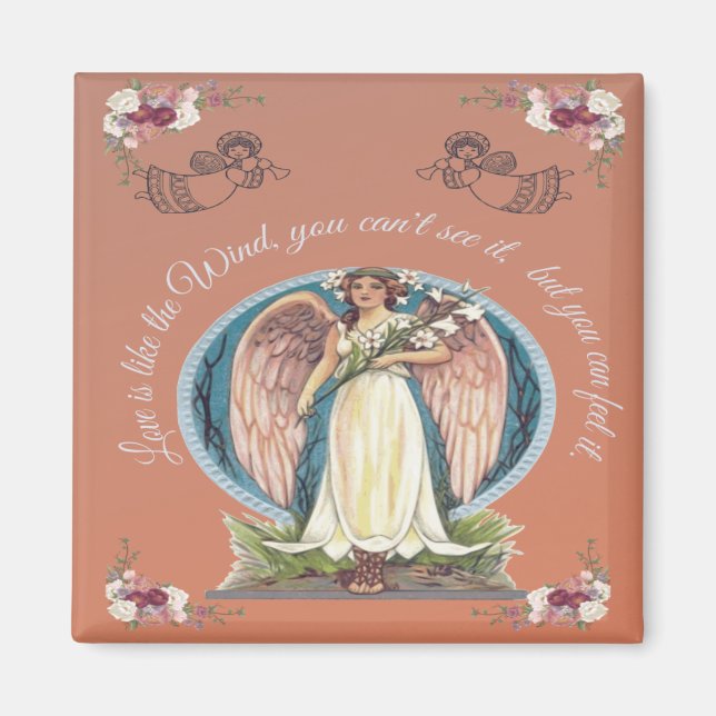 AIMANT L'AMOUR EST COMME LE VENT ANGE | CITATION ROMANTIQ (Devant)