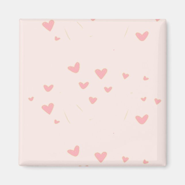 Aimant L'amour est dans les coeurs roses de l'air (Devant)
