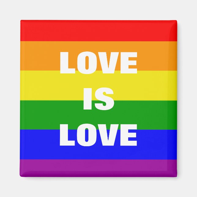 Aimant l'amour est l'amour Drapeau arc-en-ciel (Devant)