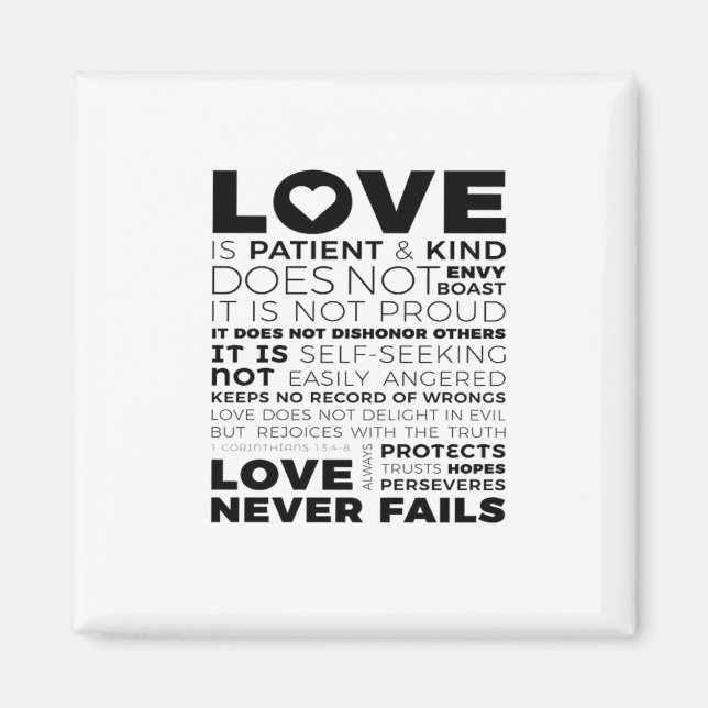 Aimant L'amour est patient et gentil Appel classique  (Devant)