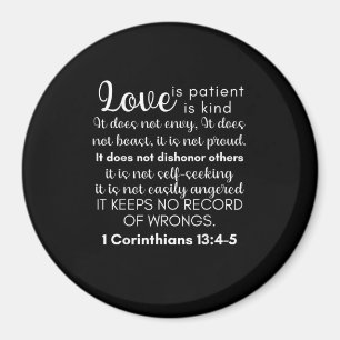Aimant L'amour est patient, l'amour est doux Corinthiens