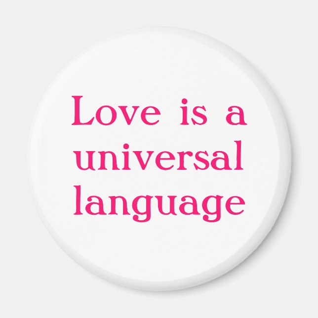 Aimant L'amour est une langue universelle (Devant)
