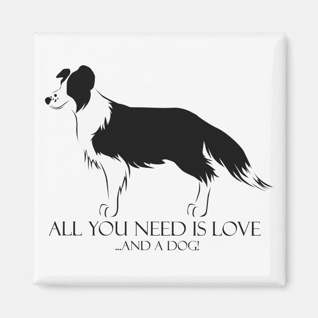 Aimant L'Amour Et Un Chien (Devant)