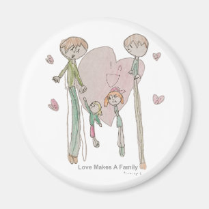 Aimant L'amour fait une famille par Annika--Magnet